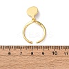 Brass Enamel Open Cuff Rings for Women RJEW-U057-27G-5