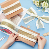 10 Yards Hot Stamping Polyester Satin Ribbons SRIB-WH0011-169C-3