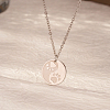 304 Stainless Steel Yin-yang Cat Paw Print Pendant Necklaces for Women's Daily Wear CT7877-1