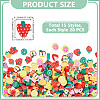 300Pcs 15 Style Handmade Polymer Clay Beads Accessories CLAY-GO0001-01-2