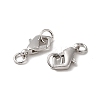 Anti-Tarnish Rhodium Plated 925 Sterling Silver Lobster Claw Clasps STER-D006-21P-2