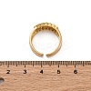 Brass Micro Pave Clear Cubic Zirconia Cuff Finger Rings for Women RJEW-G337-27G-5