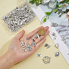 100Pcs 10 Style Tibetan Style Alloy Pendants TIBEP-DC0001-25-3