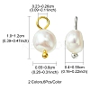 12Pcs 2 Styles Natural Cultured Freshwater Pearl Oval Charms FIND-YW0003-57-3
