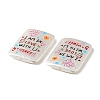 Printed Opaque Acrylic Beads OACR-B054-01B-2
