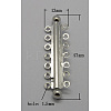 7-strands Brass Slide Lock Clasps X-KK-B747-P-1