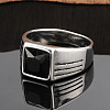 Fashionable 304 Stainless Steel Cubic Zirconia Finger Rings for Men FS-WGE7444-15-1