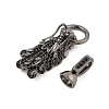 Brass Micro Pave Cubic Zirconia Fold Over Clasps KK-L223-003B-2