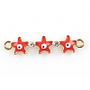 Alloy Enamel Connector Charms X1-FIND-TAC0016-26A-1