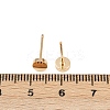 Brass Flat Round Stud Earrings for Women EJEW-G441-06E-G-5