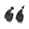 Ion Plating(IP) 304 Stainless Steel Chunky C-shape Stud Earrings EJEW-P198-08EB-1
