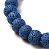 Natural Lava Rock Dyed Beads Strands G-Z036-B01-16-3