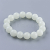 Synthetic Luminous Stone Beaded Stretch Bracelet BJEW-P203-8mm-01B-1