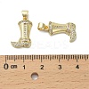 Brass Micro Pave Cubic Zirconia Pendants LS-KK-D384-04G-3