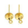 304 Stainless Steel Stud Earring Findings STAS-P370-02C-G-1