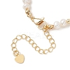 Natural Cultured Freshwater Pearl & Brass Beaded Bracelets for Women BJEW-JB13366-4