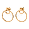 304 Stainless Steel Ring Stud Earrings EJEW-I320-12G-4