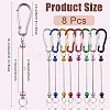 8Pcs 8 Styles Aluminum & Alloy Climbing Carabiners DIY-YW0010-37-2