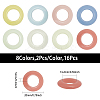 16Pcs 8 Colors Synthetic Luminous Stone Pendants G-CA0001-73-2