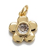 Brass Cubic Zirconia Charms KK-G399-06C-1