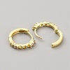 Clear Cubic Zirconia Curb Chains Shape Hoop Earrings EJEW-WH0004-41-3
