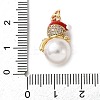 Brass Micro Pave Cubic Zirconia Pendants KK-I383-03G-3