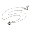 Zinc Alloy Crystal Rhinestone Sport Ball Pendant Cable Chain Necklaces LS-NJEW-U024-01P-05-4