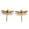 Autumn Theme Brass Micro Pave Cubic Zirconia Pendants X-ZIRC-L100-005G-1