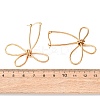Hollow Flower 201 Stainless Steel Hoop Earrings EJEW-P337-01G-5