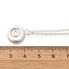 304 Stainless Steel Flat Round Coin Pendant Cable Chain Necklaces for Women STAS-Z108-02S-01-5