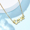 201 Stainless Steel Pendant Necklace for Women NJEW-F335-02G-07-4