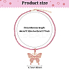 ANATTASOUL 4Pcs 4 Colors Rhinestone Butterfly Pendant Necklaces Set with Cup Chains NJEW-AN0001-33-2