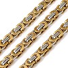 201 Stainless Steel Byzantine Chains SA-E001-14GP-02-1