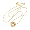 304 Stainless Steel Triple Circles Pendant Necklaces for Women NJEW-Z044-14G-4