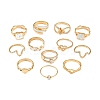 Crystal Rhinestone Finger Ring RJEW-MSMC002-17G-1