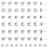 84Pcs 6 Style 201 Stainless Steel Stud Earring Findings STAS-UN0057-42-1