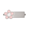 304 Stainless Steel Pink Enamel Connector Charms STAS-P377-14P-B-1