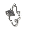 Glass Paper Plane Pendant PALLOY-K001-075B-04-2