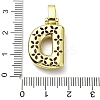Brass Micro Pave Clear Cubic Zirconia Pendants KK-M279-01G-D-3