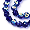 Transparent Electroplate Glass Beads Strands EGLA-N012-001-B09-3