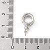 Brass Pave Cubic Zirconia Hoop Earring Findings KK-D369-02P-3