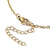 Ion Plating(IP) 304 Stainless Steel Mushroom Link Chain Necklace NJEW-K249-03G-3