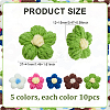 50Pcs 5 Colors Handmade Cotton Knitting Ornament Accessories DIY-ME0001-44A-2