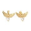 Brass Micro Pave Cubic Zirconia Pendants KK-G533-25G-01-1