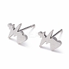 Tarnish Resistant Unisex 304 Stainless Steel Stud Earrings LS-EJEW-E254-06P-2