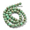 Synthetic Gold Line Turquoise Beads Strands G-A255-A03-01B-5