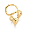 Ion Plating(IP) 304 Stainless Steel Open Cuff Ring for Women RJEW-M025-02G-4