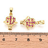 Brass Micro Pave Cubic Zirconia Pendants KK-N257-70G-3