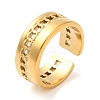 304 Stainless Steel Hollow Open Cuff Rings for Women STAS-D085-38G-1