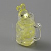 Transparent Resin Pendants LS-RESI-WH0029-44F-1